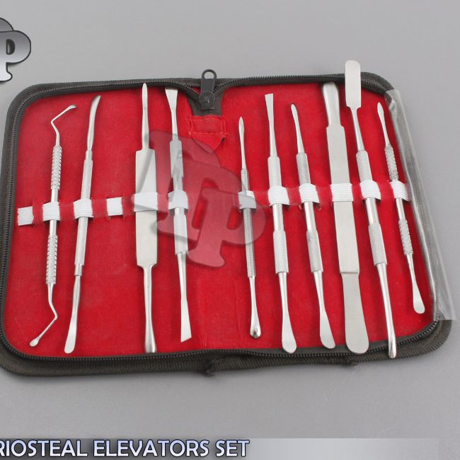 10 PERIOSTEAL ELEVATORS SET SURGICAL DENTAL INSTRUMENTS