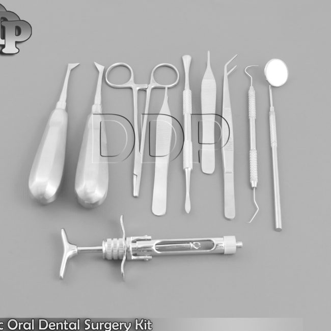 10x Dental Implant Surgical Ins Locking Mayo Hegar Basic Oral Dental Surgery Kit