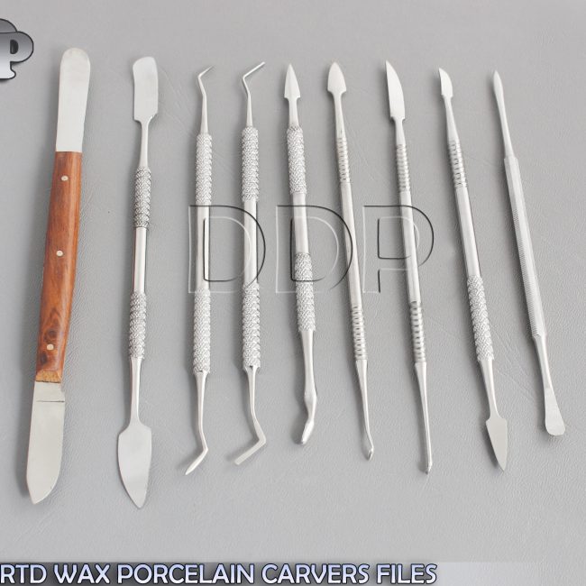 14 ASORTD WAX PORCELAIN CARVERS FILES DENTAL HAND TOOLS