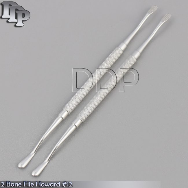 2 EACH Bone File Howard #12 Medical Surgical Dental Instrument