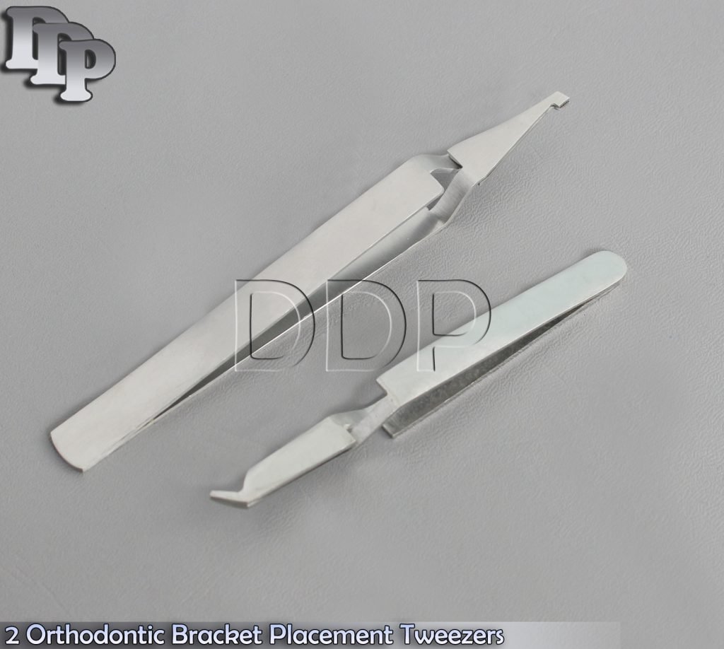 2 Orthodontic Bracket Placement Tweezers Dental Forceps