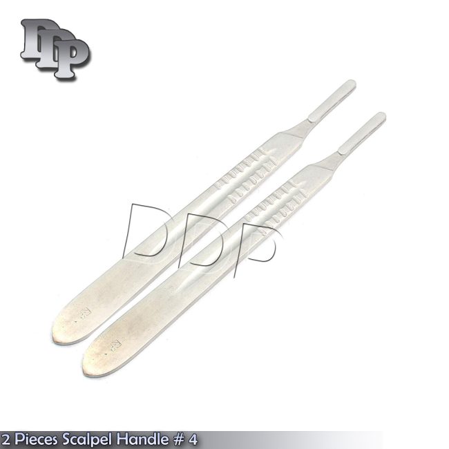 2 Pieces Scalpel Handle # 4 Surgical Dental Veterinary Instruments