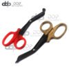 2 (RED Gold) Fluoride Black Coated Trauma Paramedic EMT Shears Scissors 5.5"