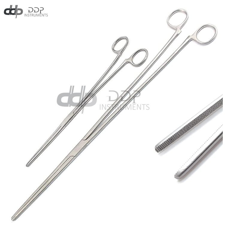 2pc Fishing Set 10" + 18" Straight Hemostat Forceps Non-Locking Clamps DS-1555
