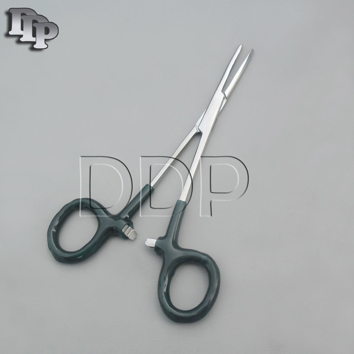 3 Hemostats Kelly Forceps Surgical Instruments, Green Dep Handle 5.50" Straight - Image 3