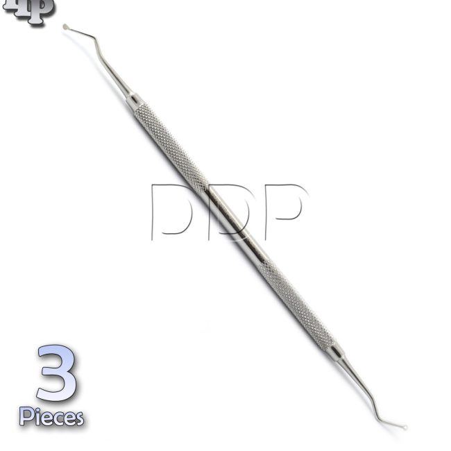 3 Pcs Dental Excavators 125/126 Restorative Double Ended Spoon 2.5mm Instruments