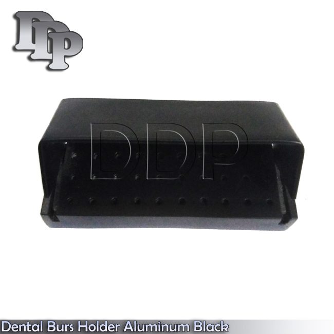 30 Holes Opening Dental Burs Holder Aluminum Endo Box Black DN-2092