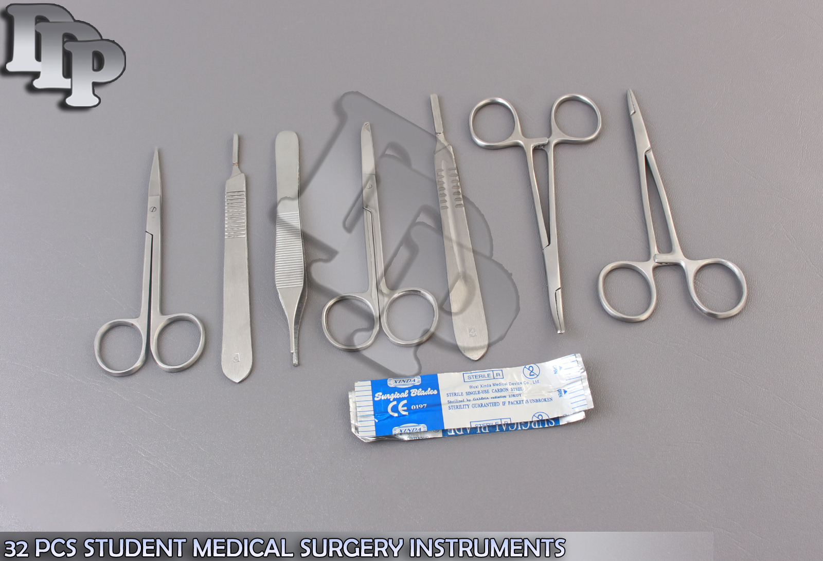 32 PCS STUDENT MEDICAL SURGERY INSTRUMENTS FORCEPS SCISSORS NEEDLE HOLDER