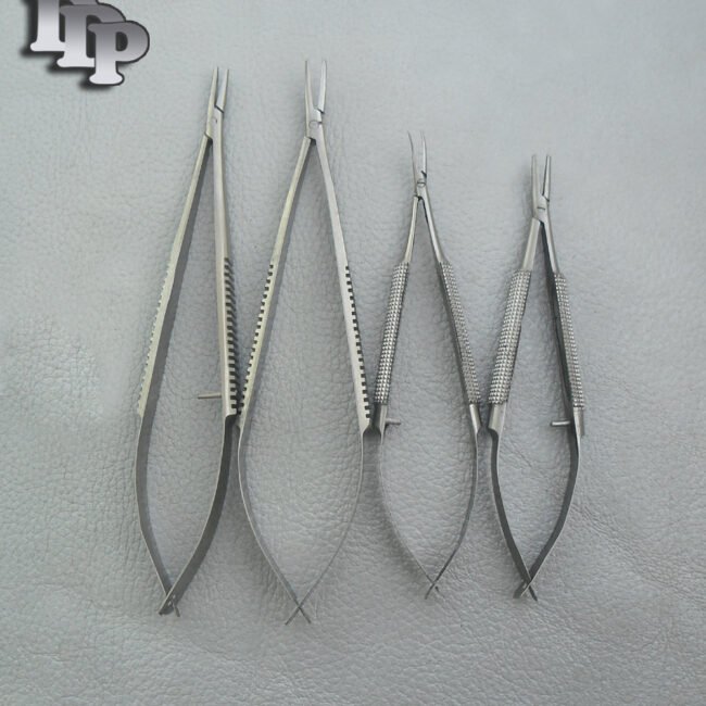 4 PC MICRO MINOR SURGERY CASTROVIEJO NEEDLE HOLDER 4.5+5.5 STR+CVD DDP Instru
