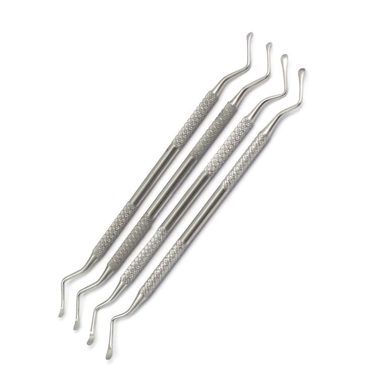 4X Dental Lucas Bone Curettes Periodontal Extraction Dentist Oral Surgery Tools