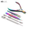 5 Pcs Cuticle Remover Spoon Pusher Nipper Cutter Clipper Trimmer Nail Tools Set