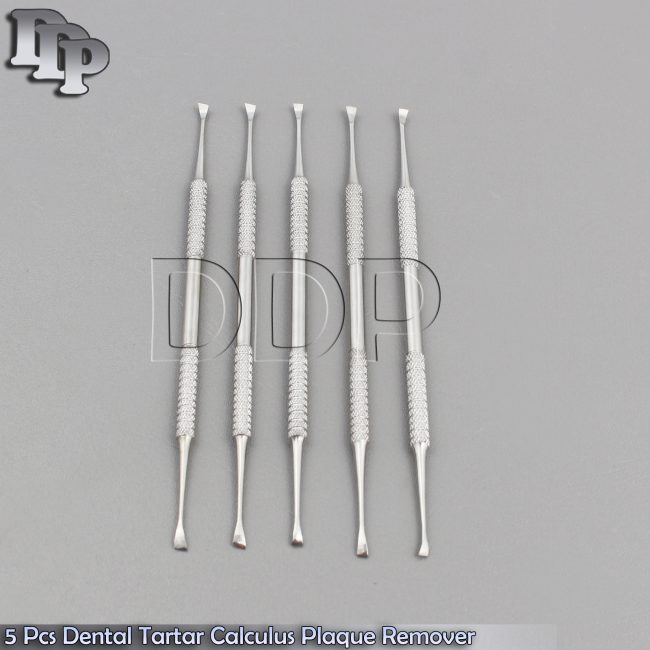 5 Pcs Dental Tartar Calculus Plaque Remover Scraper Veterinary Tooth Scraper Kit