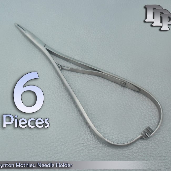 6 Mathieu Pliers - Boynton Mathieu Needle Holder 5.5 Small Mouth Tip Point