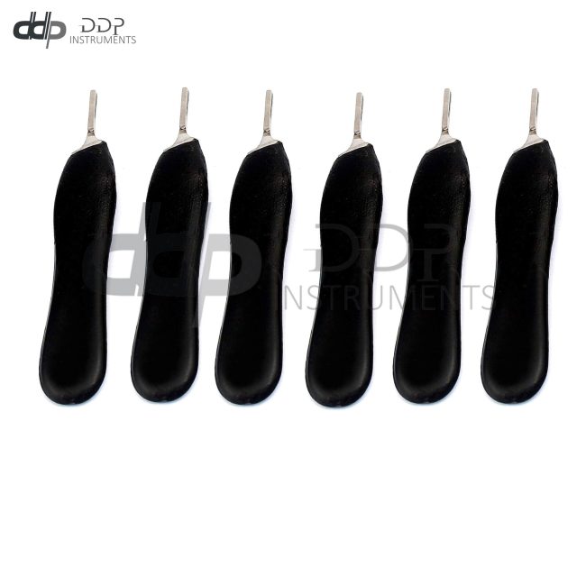 6 Scalpel Handle #6 with Black Color Surgical Instruments