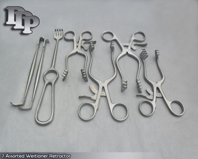 7 Assorted Weitlaner Retractor+Senn Muller Retr+Volkman Retractor Sharp+Blunt