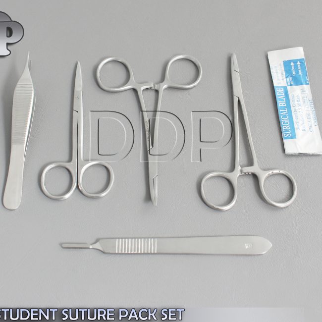 7 PC STUDENT SUTURE SURGICAL PACK SET KIT INSTRUMENTS