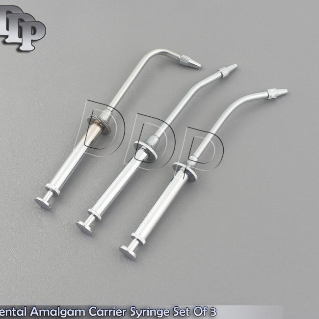 Amalgam Gun Carrier Dental Syringe Restorative Filling Instruments Set of 3