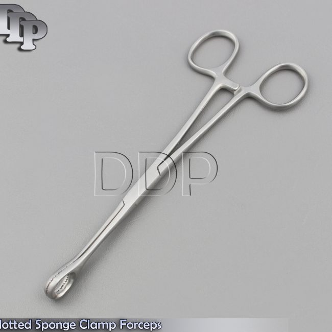 Body Piercing Slotted Sponge Clamp Forceps Tongue Belly Septum Lip Eyebrow