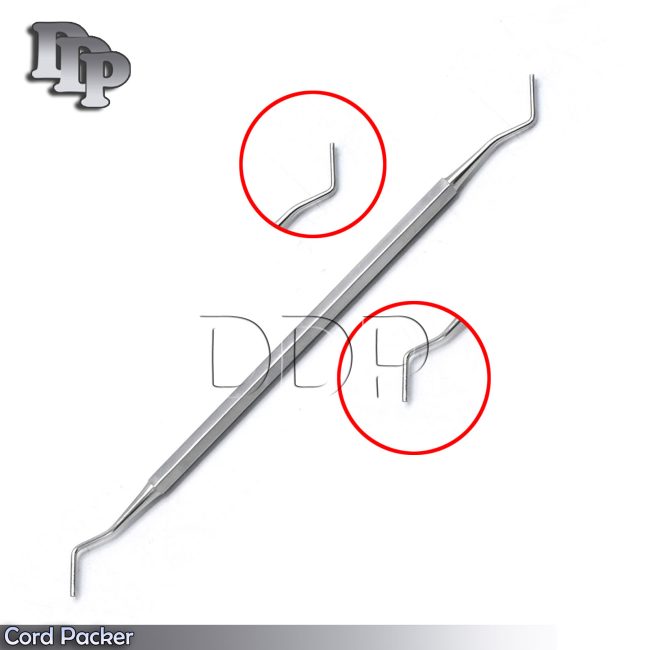 Cord Packer Non Serrated Plain Handle Dental Instruments