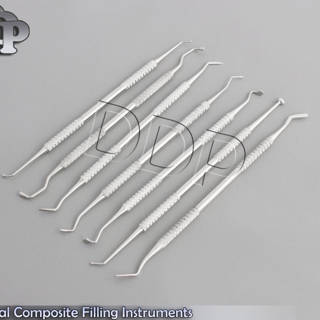 Dental Composite Filling Instruments Dentist Double Ended Set of 7 pieces