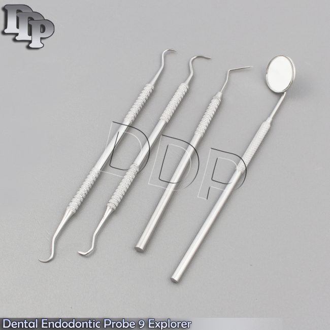 Dental Endodontic Probe 9 Explorer Teeth Cleaning Perio Sickle Scaler PR-226