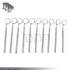 Dental Instrument 10 Pcs Stainless Steel Mouth Reflector Mirror #4 With Handle