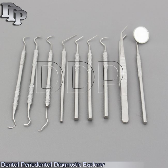 Dental Periodontal William Probe Calculus Remover Diagnostic Explorer Exam Tools