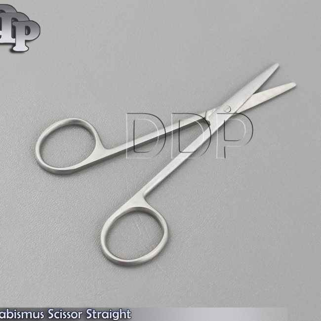 Dental Strabismus Scissor 4.5" Straight Blade Blunt Tip Surgical Veterinary Tool
