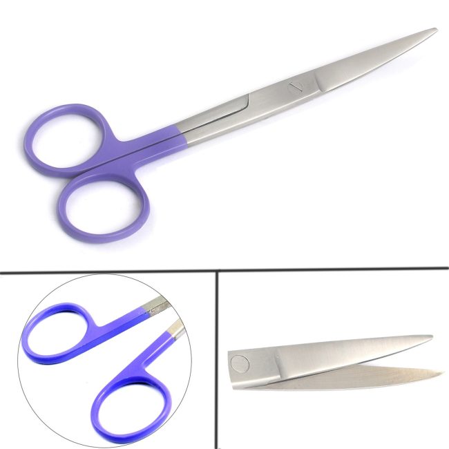 Dissecting Operating Scissors 5.5" Sharp/Sharp Curved Color Handle (Purple)
