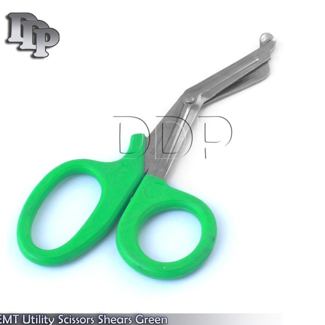 EMT Utility Scissors Shears 7.5" Green Colored