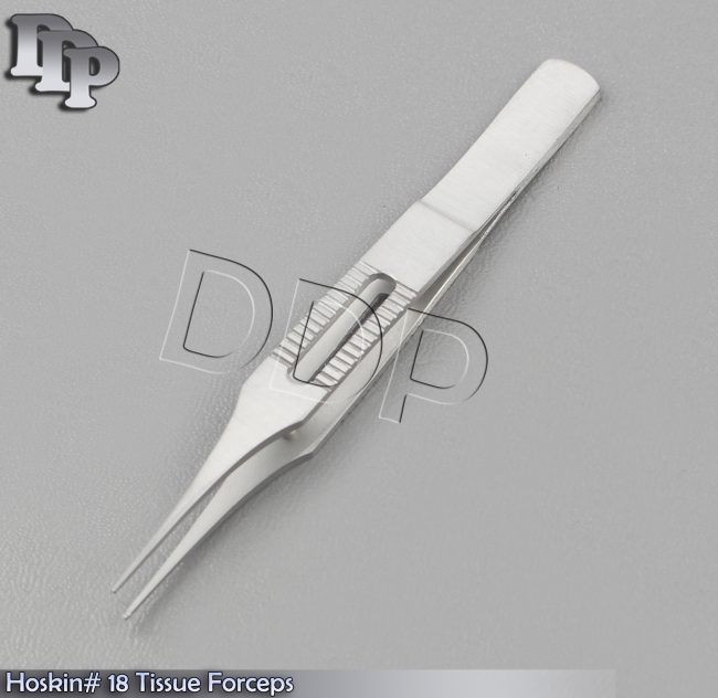 HOSKIN #18 FINE GROOVED TIP TISSUE FORCEPS OPTHAMALOGY