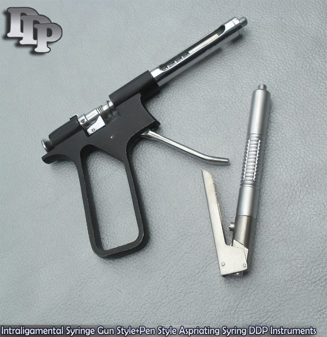 Intraligamental Syringe Gun Style + Pen Style Aspriating Syring Instruments