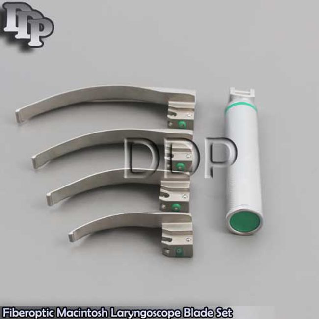 Macintosh Fiber Optic  Set No. 0, 1, 2 & 3 Blades LED Bulb