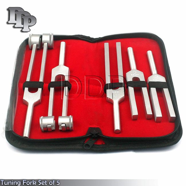 Medical TUNNING SET TUNING FORK Diagnostic 5Pcs SET ENT Quality Aliminium