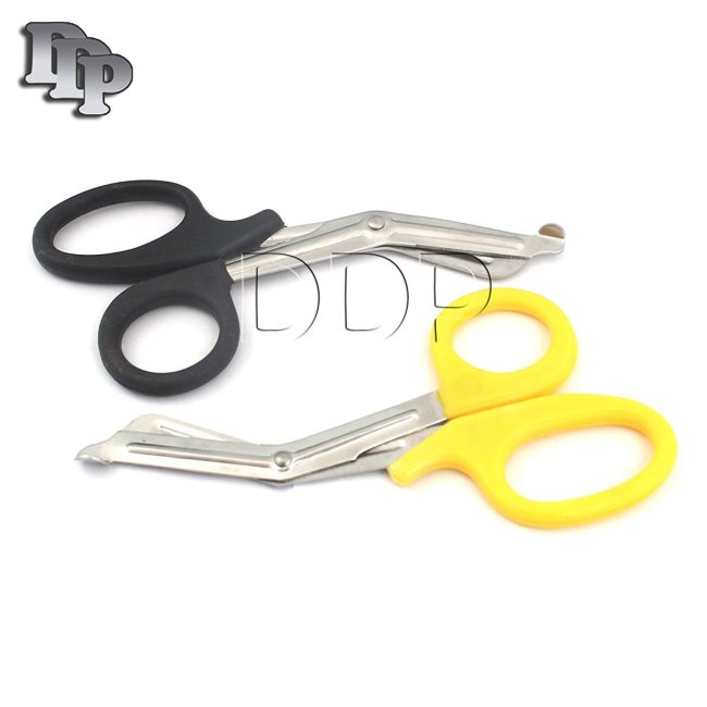 NEW 2 PARAMEDIC UTILITY BANDAGE TRAUMA EMT EMS SHEARS SCISSORS 5.5" BLACK YELLOW