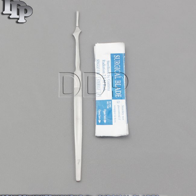 NEW STAINLESS STEEL SCALPEL KNIFE HANDLE #7 + 10 SURGICAL STERILE BLADES #10 #15