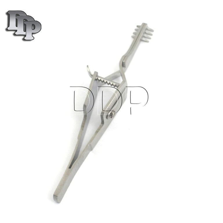 New set of 4 Automatic (Cross Action) Heiss Skin Retractor 4" Blunt,4X4 PRONGS