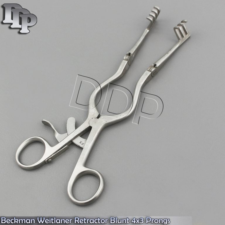 O.R GRADE SURGICAL BECKMAN WEITLANER RETRACTOR 6" BLUNT 4X3 PRONGS HINGED BLADE