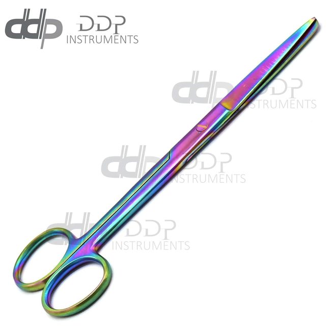 Operating Scissors Multi Color Rainbow Sh/BL 5.5" Straight Surgical Instruments