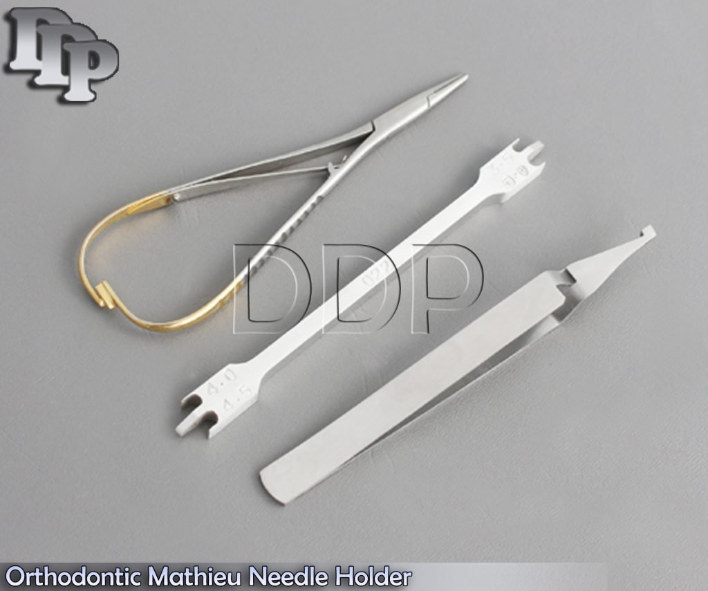Orthodontic Mathieu Needle Holder TC Bracket Height Gauge & Tweezers DN-2173