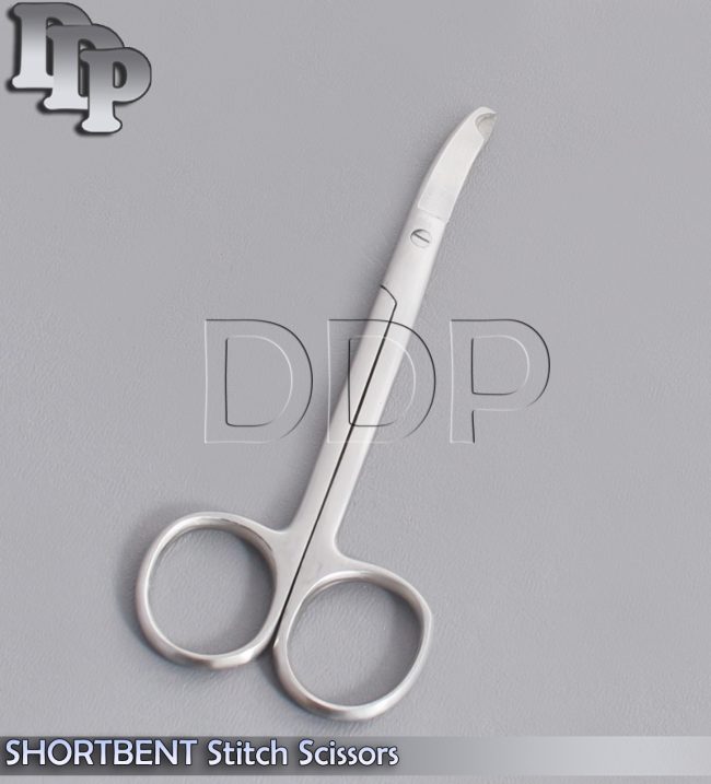 SHORTBENT Stitch Scissor, 3.5", Curved Blades, Premium Stainless