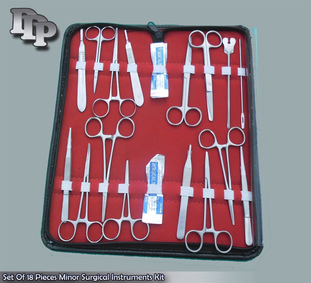 Set Of 18 Pieces Minor Surgery Instruments Surgical Instruments Kit DS-781