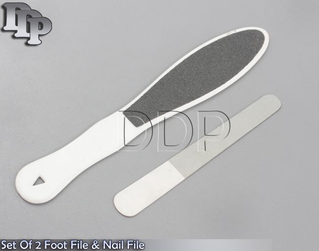 Set Of 2 Foot File Hard Skin Remover Set Nail File Toe Nail Care BTS-228