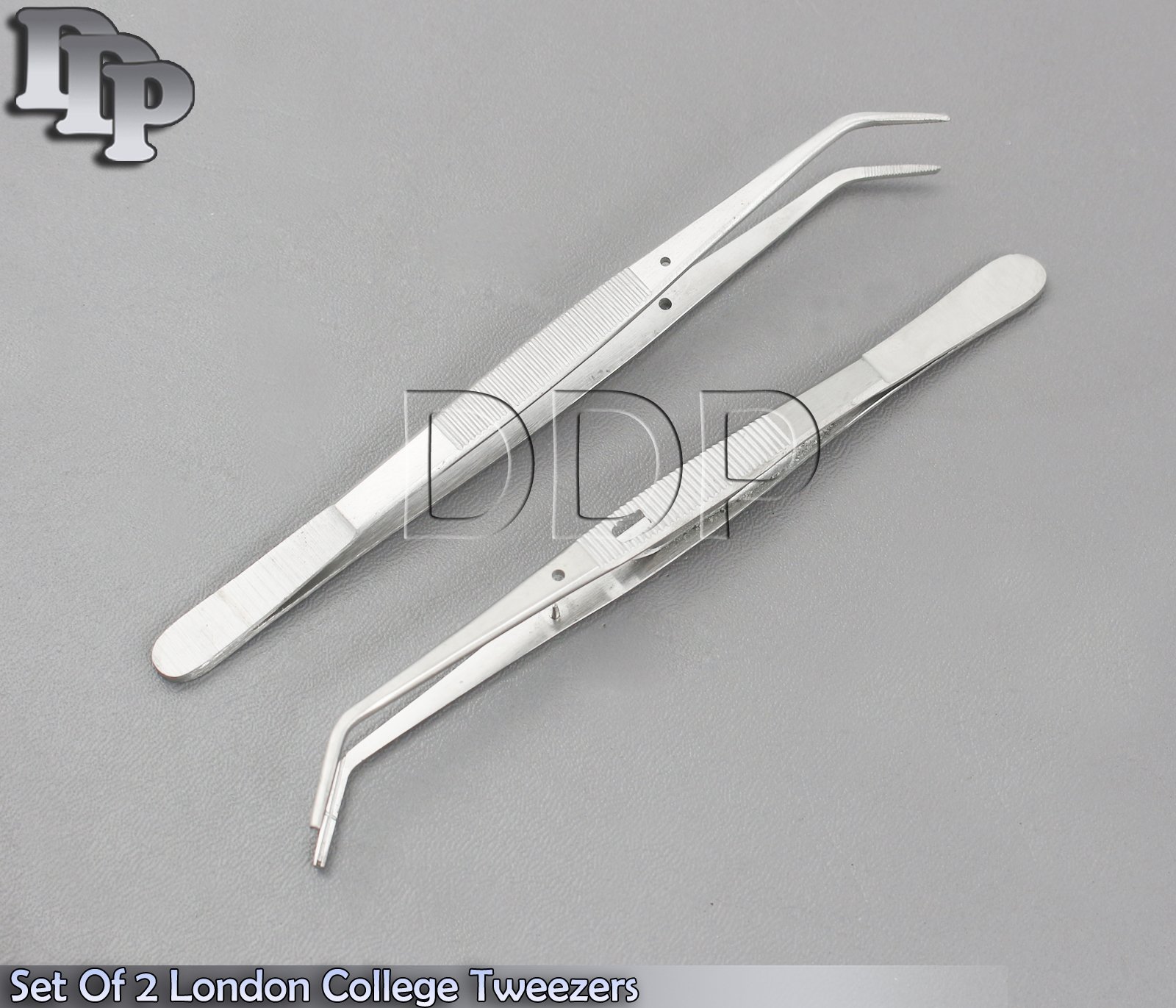 Set of 2 London College Tweezers Self Locking Cotton Dressing Pliers Surgical