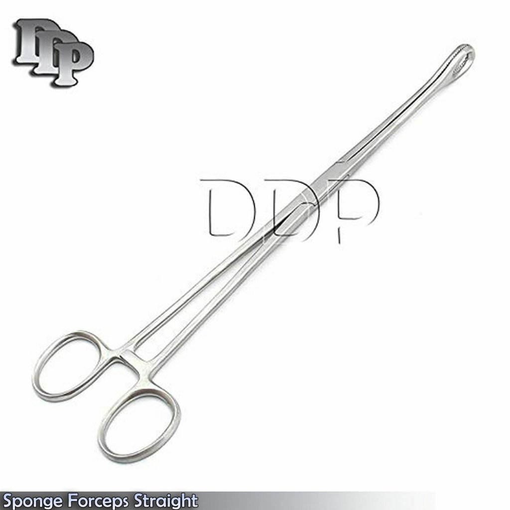 Sponge Forceps 10" Straight Gynecology Veterinary Surgical Instruments