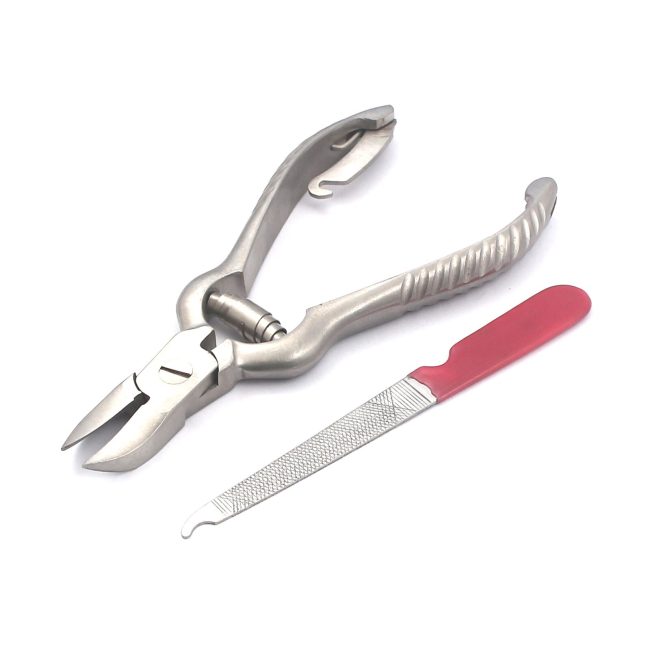 Toe Nail Clipper Cutter Barrel Spring 5.5" + Nail File Surgical Instruments
