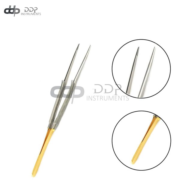 1 German T/C Micro Suture Tying Forceps 6" With Platform - Surgical Instruments