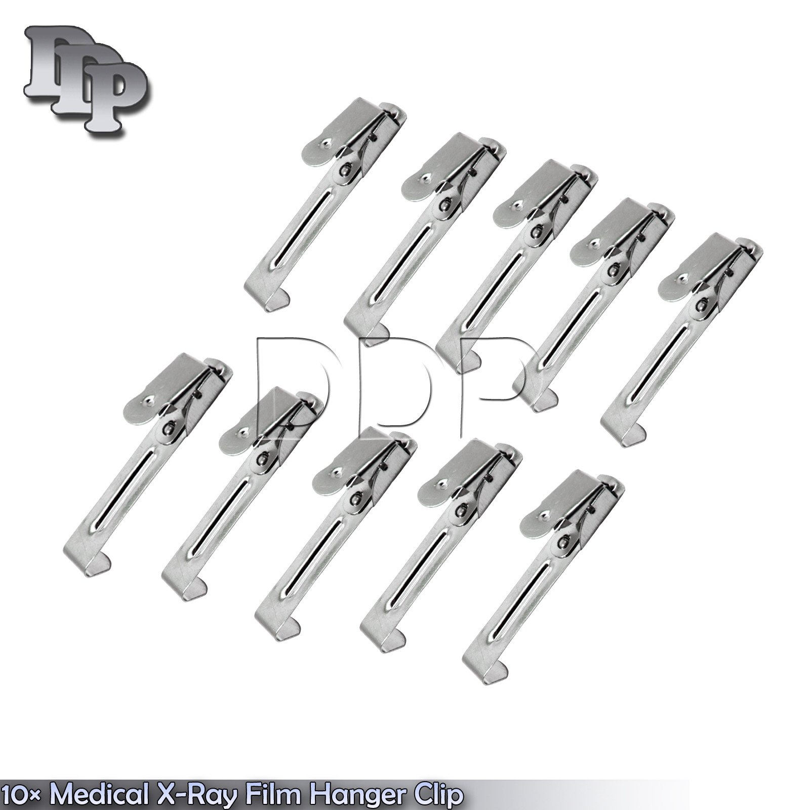 10× Medical X-Ray Film Hanger Clip 2.2" Dental Stainless Steel Instruments