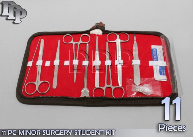 11 PC MINOR SURGERY STUDENT KIT SURGICAL DENTAL FORCEPS