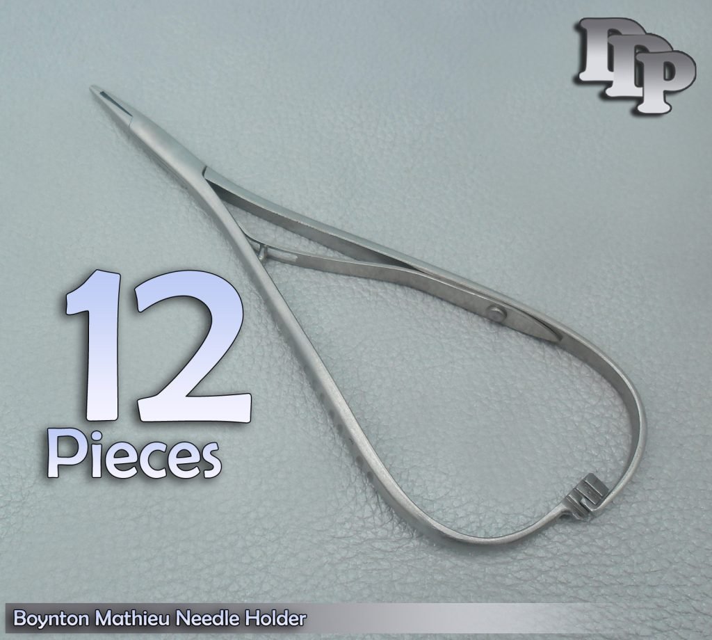 12 Boynton Mathieu Needle Holder 5" Small Mouth Tip Point